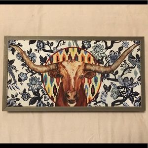 Modern Western Art Print w Wood Frame